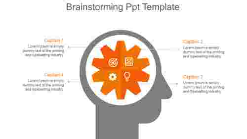 Brainstorming Ppt Template-orange